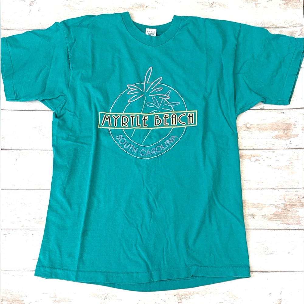 Fruit of the Loom XL Adult Myrtle Beach South Carolina Shirt Teal Size X Large